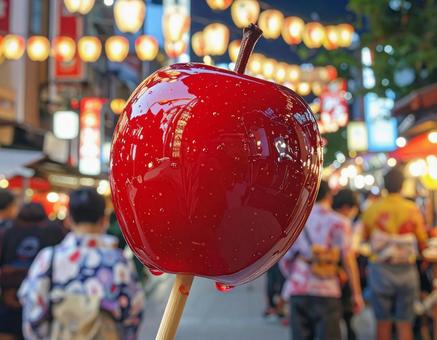 りんご飴 りんご飴の写真