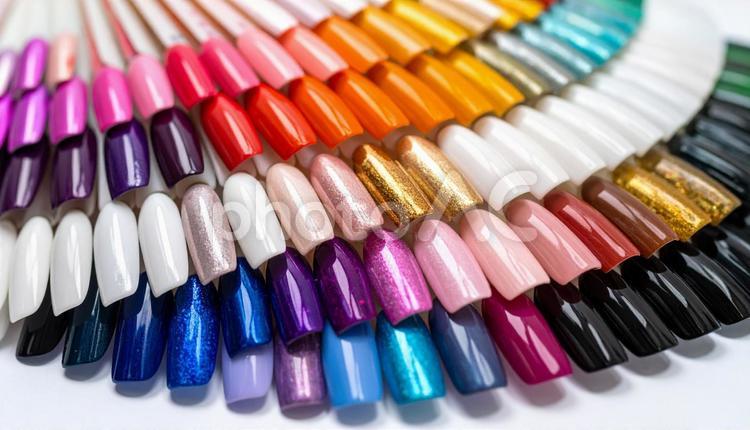 色と質感のネイルアート ネイル,ネイルデザイン,拡大構図の写真素材