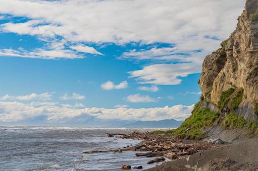北海道 滝瀬海岸 シラフラの風景 北海道 滝瀬海岸 シラフラの風景 北海道,滝瀬海岸,滝瀬の写真素材