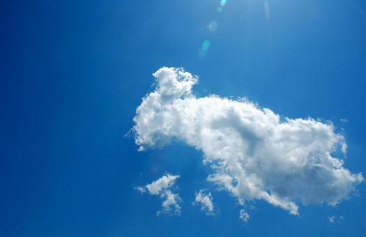 Blue sky and white clouds, JPG