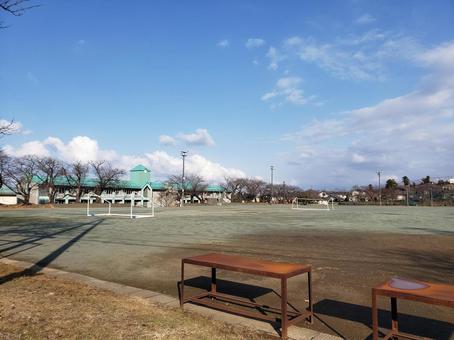 糸魚川市立糸魚川中学校より 風景,学校,晴れの写真素材