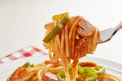 ナポリタンスパゲッティ はしあげ ナポリタンスパゲッティ はしあげ ナポリタン,スパゲティ,はしあげの写真素材