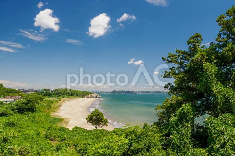 七ヶ浜の風景⑵ 海,砂浜,波の写真素材