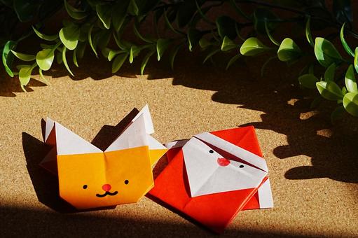 折り紙で作ったクリスマス 折り紙,おりがみ,小物の写真素材