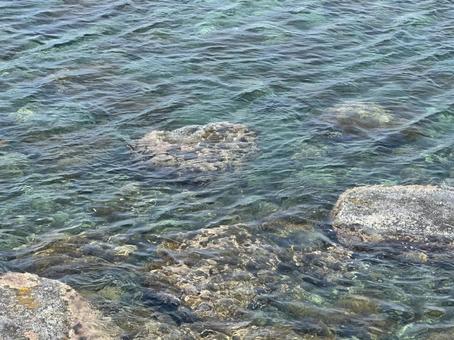 透き通った青い海 透き通った青い海 青い海,透明な海水,自然の写真素材