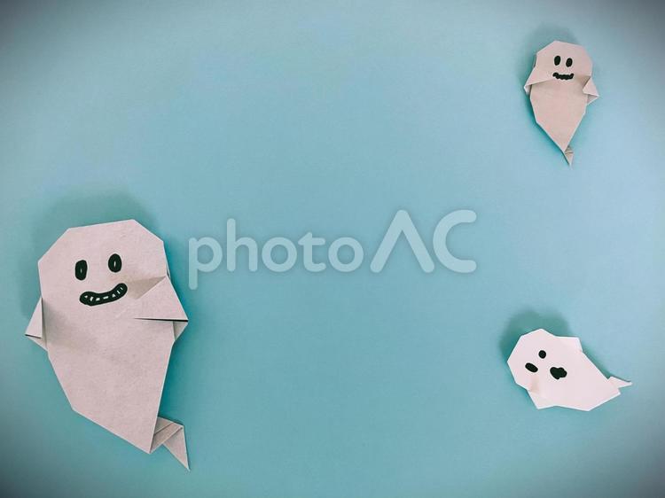 折り紙作品（ゴースト・おばけ）３ ゴースト,おばけ,幽霊の写真素材