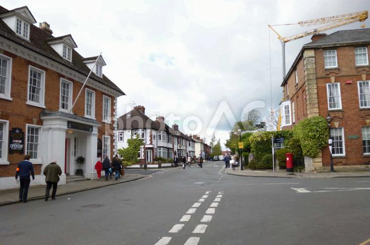 イギリスの田舎の街並み イギリス,英国,ukの写真素材