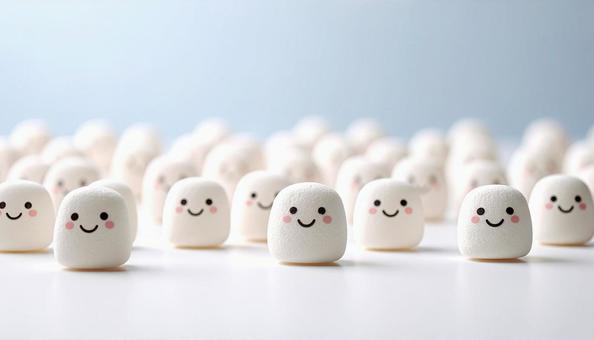 白い笑顔のキャラクターの写真