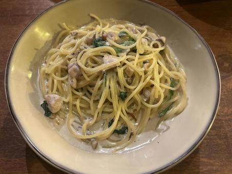 パスタ　イタリアン　ディナーの写真