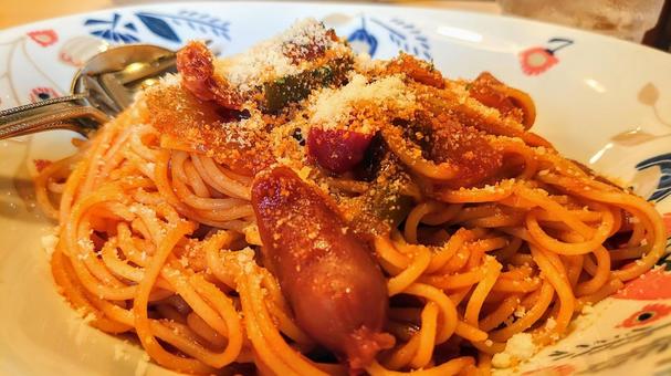 ナポリタン ナポリタン,スパゲティ,パスタの写真素材