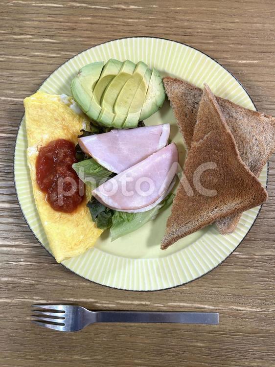 男のブレックファースト１８ 朝食,朝ごはん,ブレックファーストの写真素材