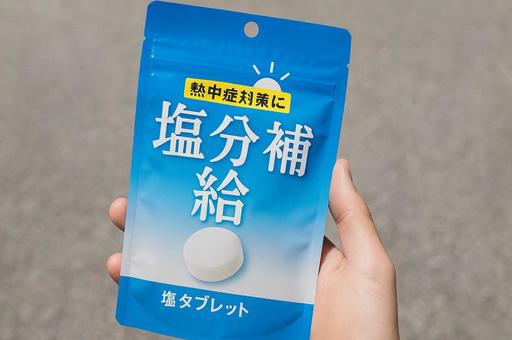 塩分補給タブレットパッケージ・熱中症対策 塩分補給タブレットパッケージ・熱中症対策の写真