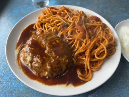 ハンバーグスパゲティ ハンバーグ,スパゲティ,スパゲッティの写真素材