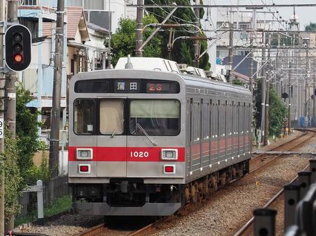 東急多摩川線 1000系 鵜の木駅 東急多摩川線 1000系 鵜の木駅 東急,東急電鉄,東急多摩川線の写真素材