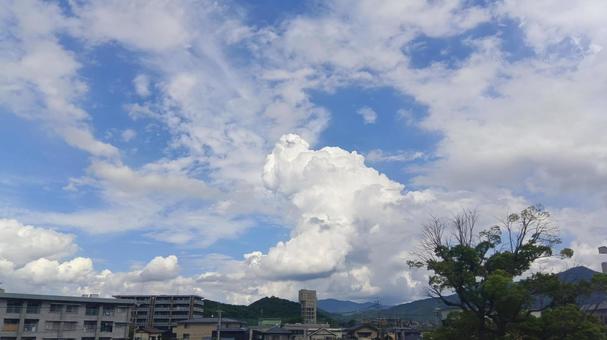入道雲　 入道雲,空,雲の写真素材