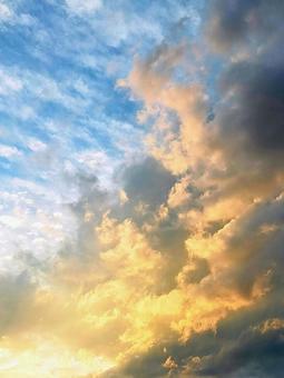 秋の夕焼け 秋の夕焼けの写真