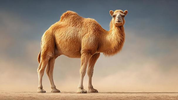 ヒトコブラクダのポートレートの写真