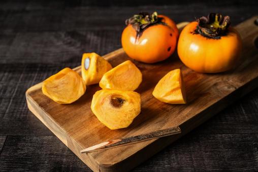 カットした柿の寄りの写真 カットした柿の寄りの写真 かき,果物,秋の写真素材