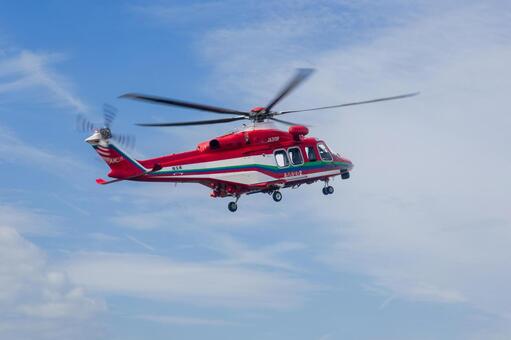 埼玉県防災航空隊のヘリコプター ヘリコプター,防災ヘリ,救助の写真素材