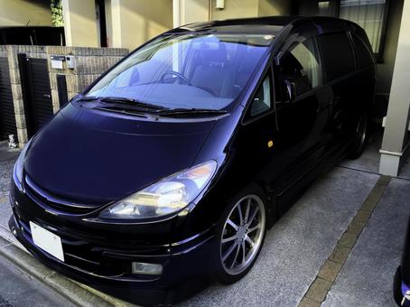 Toyota estima, voiture, une voiture, voiture automatique ordinaire, JPG