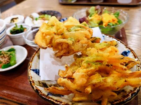 Photo, tempura, scoured, set meal, 