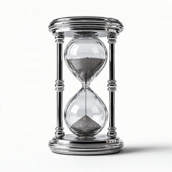 サラサラと砂が落ちる砂時計 サラサラと砂が落ちる砂時計の写真