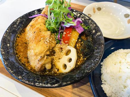 定番鶏肉のスープカレー スープカレー,カレー,チキンの写真素材