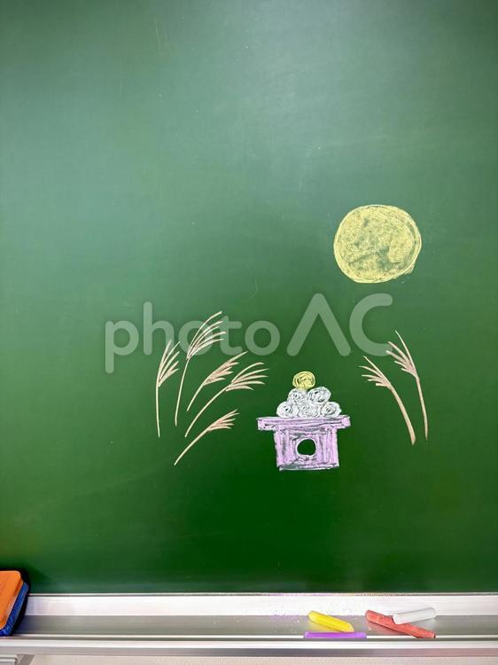 お月見のイメージ 01 月見,ススキ,団子の写真素材