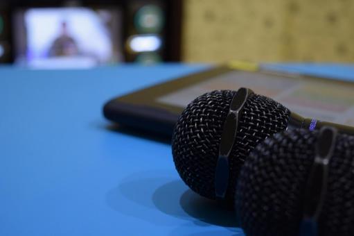 カラオケイメージ カラオケ,カラオケイメージ,カラオケマイクの写真素材