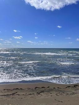 北海道の海岸04 北海道の海岸04 海,砂浜,水平線の写真素材