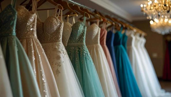 ドレスがかかる結婚式場のドレスルーム ドレスがかかる結婚式場のドレスルームの写真
