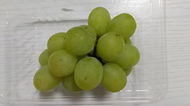 皮ごと食べる緑のブドウシャインマスカット シャインマスカット,ブドウ,皮ごと食べるの写真素材