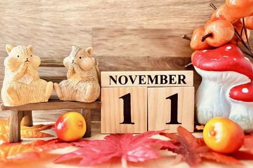 11月の可愛い背景イメージ 11月の可愛い背景イメージ 11月,十一月,カレンダーの写真素材