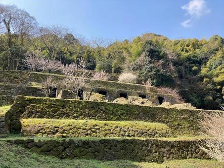 石見銀山・清水谷製錬所跡 清水谷製錬所跡,製錬所跡,石見銀山の写真素材