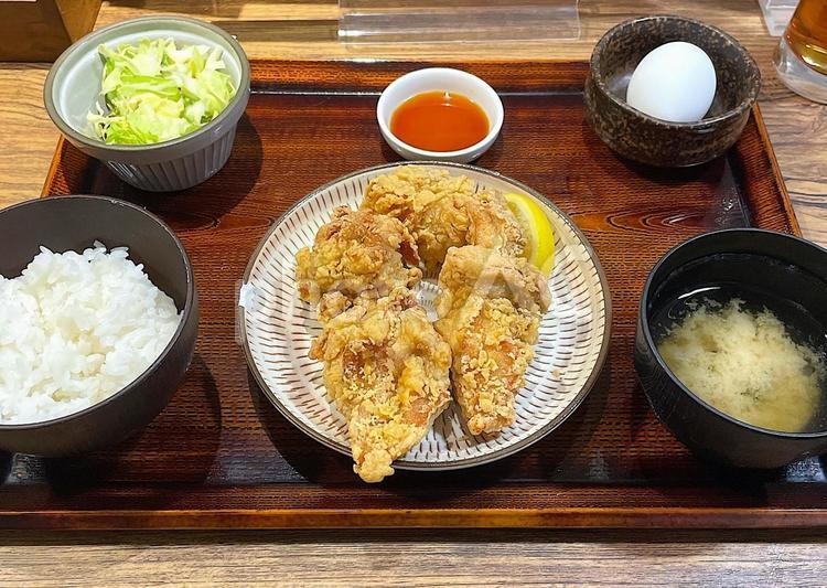 からあげ_004_R0234 食べ物,唐揚げ,定食の写真素材