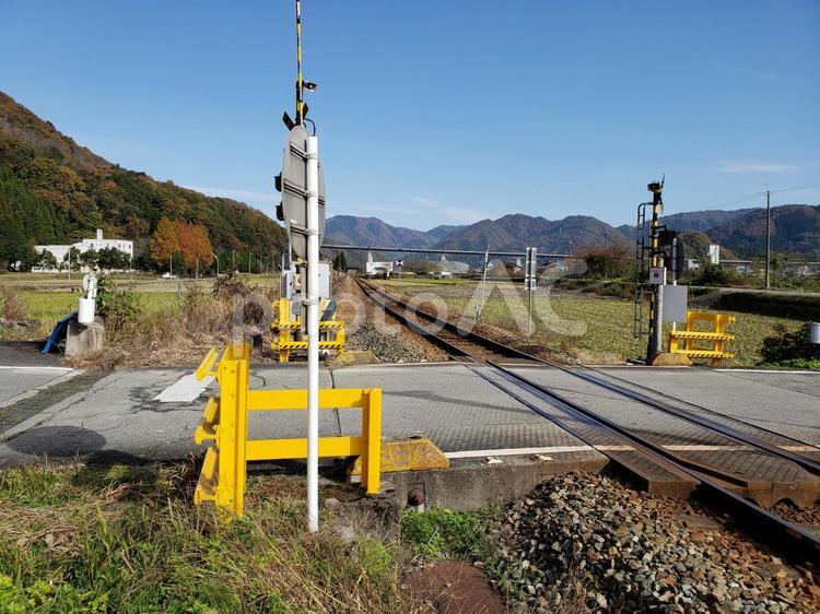田舎の線路 田舎,単線,線路の写真素材