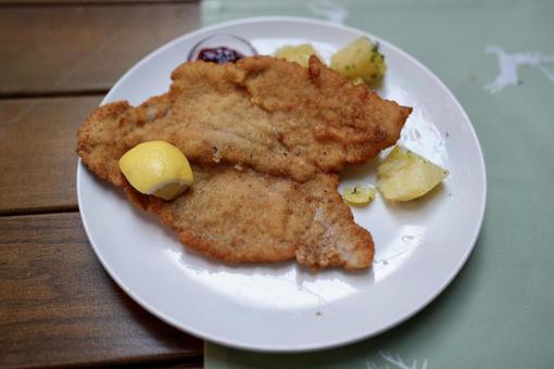 オーストリアの定番グルメ シュニッツェル オーストリアの定番グルメ シュニッツェル シュニッツェル,オーストリア,ウィーンの写真素材