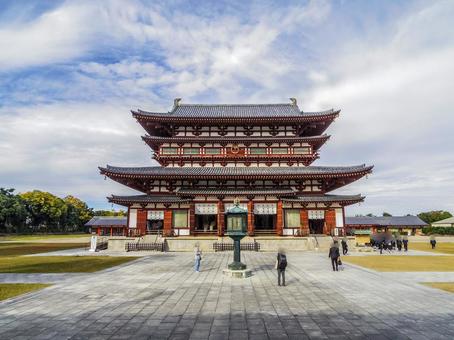【奈良県】奈良市・薬師寺の金堂 薬師寺,金堂,奈良市の写真素材