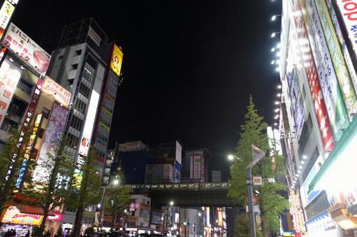秋葉原電気街の夜景 秋葉原,日本,都会の写真素材