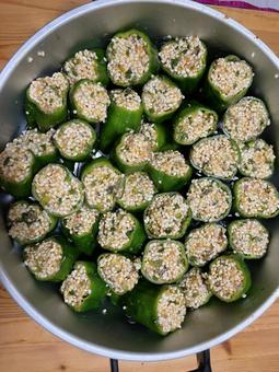 ピーマンのもち米詰めの写真