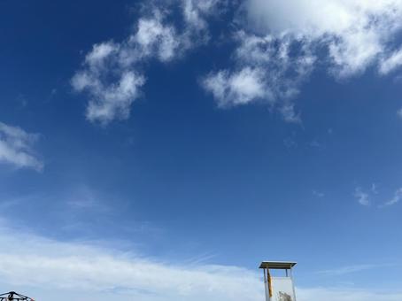 九十九里の夏空 夏空,空,九十九里の写真素材