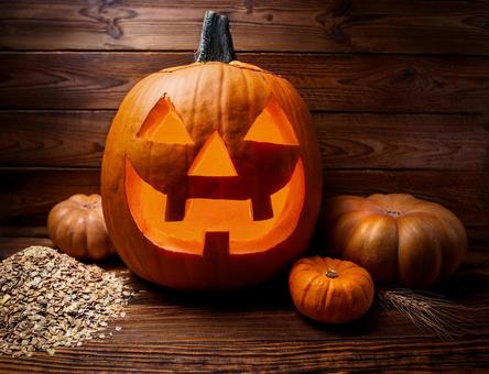 ハロウィンのカボチャのランタン ハロウィンのカボチャのランタンの写真