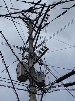 電柱電線5299 電柱電線5299の写真