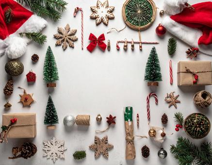 クリスマスフレーム中央に空白あり クリスマスフレーム中央に空白ありの写真