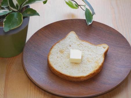 食パントースト 食パントースト パン,食パン,猫の形の写真素材