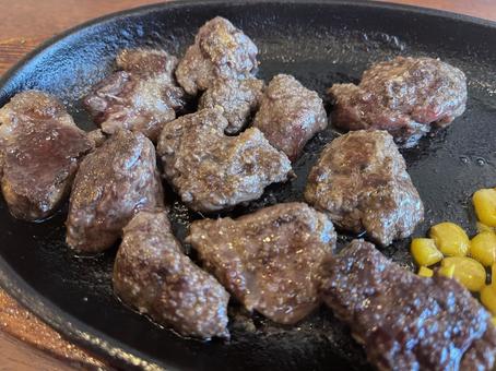 カットステーキ ステーキ,カットステーキ,肉の写真素材