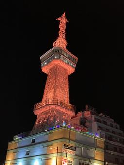 夜の中の別府タワー 夜の中の別府タワー 夜,タワー,別府の写真素材
