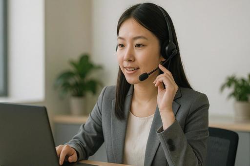 女性オペレーター 女性オペレーターの写真