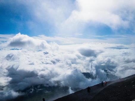 富士山の雲海 富士山の雲海の写真