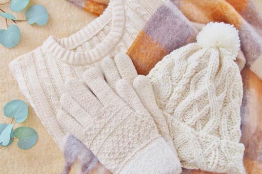 あったか〜い冬 冬,セーター,マフラーの写真素材